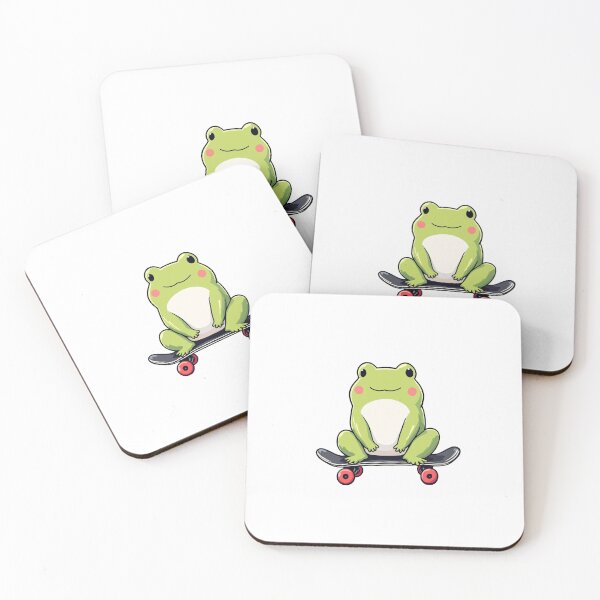 Item preview, Modern Trendy Skateboarding Frog  Cute Froggy on a Skateboard  designed and sold by SOUFIANE1991.