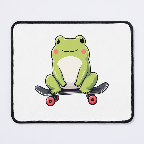 Item preview, Modern Trendy Skateboarding Frog  Cute Froggy on a Skateboard  designed and sold by SOUFIANE1991.