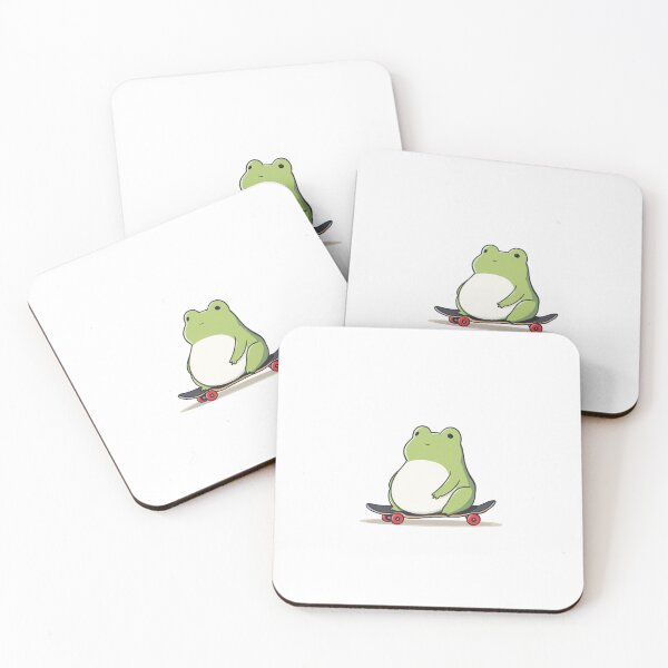Item preview, Modern Trendy Skateboarding Frog  Cute Froggy on a Skateboard  designed and sold by SOUFIANE1991.