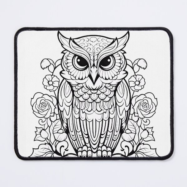 Item preview, Owl #6 Coloring Page Pattern  designed and sold by DavidColoring.