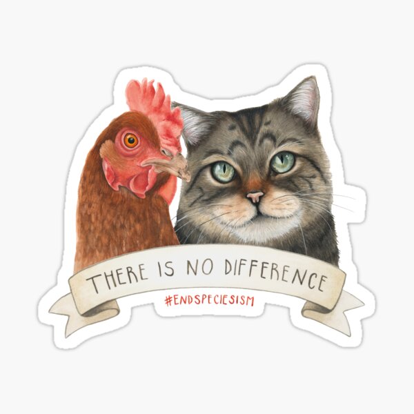 Artikel-Vorschau von There Is No Difference – End Speciesism (schwarzer Hintergrund) , designt und verkauft von Laura Hartleif.