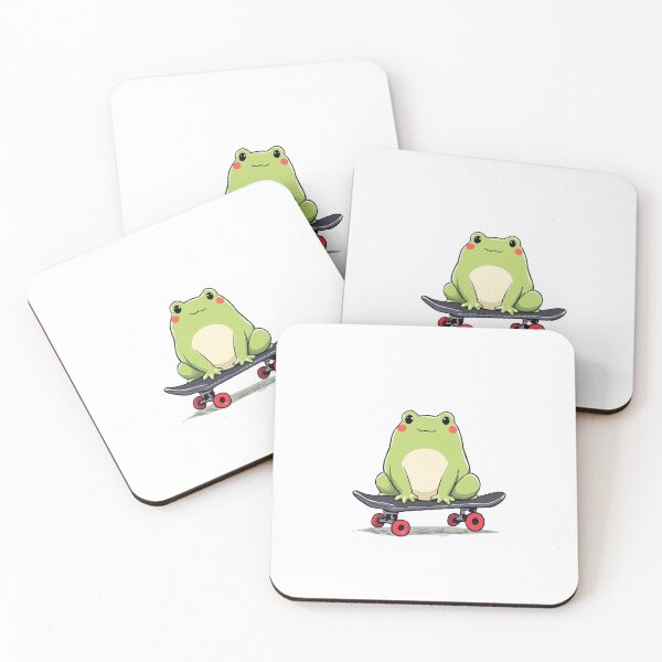 Item preview, Modern Trendy Skateboarding Frog  Cute Froggy on a Skateboard  designed and sold by SOUFIANE1991.