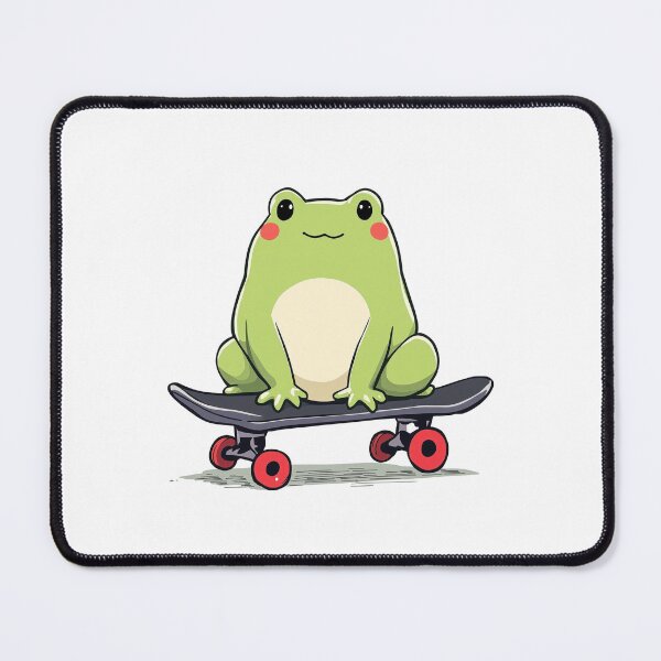 Item preview, Modern Trendy Skateboarding Frog  Cute Froggy on a Skateboard  designed and sold by SOUFIANE1991.