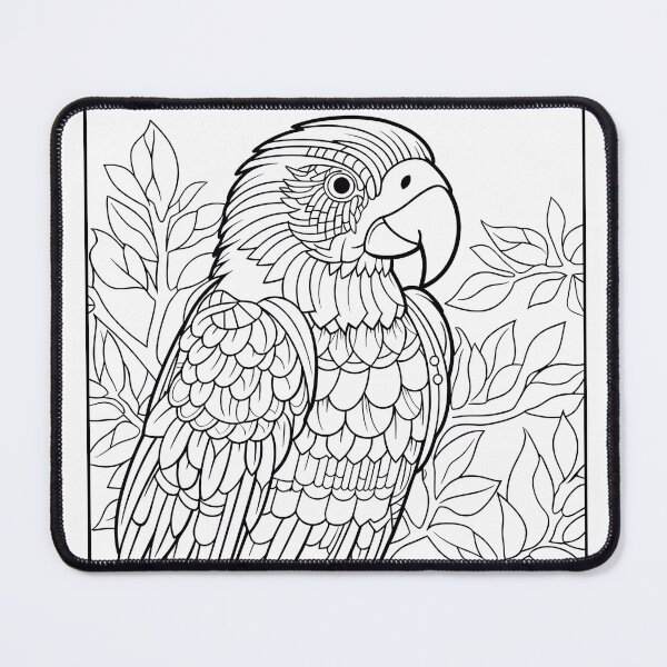 Item preview, Parrot #5 Coloring Page Pattern  designed and sold by DavidColoring.