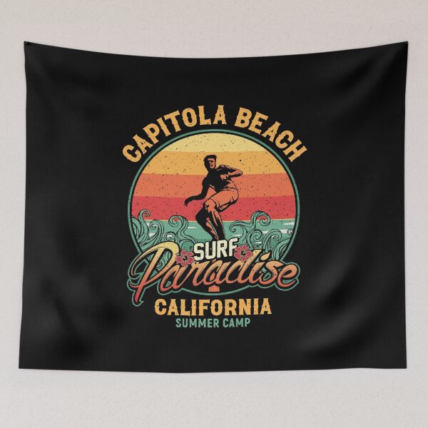 Item preview, Capitola Beach Surf Paradise Santa Cruz County California designed and sold by eclecTEEq.