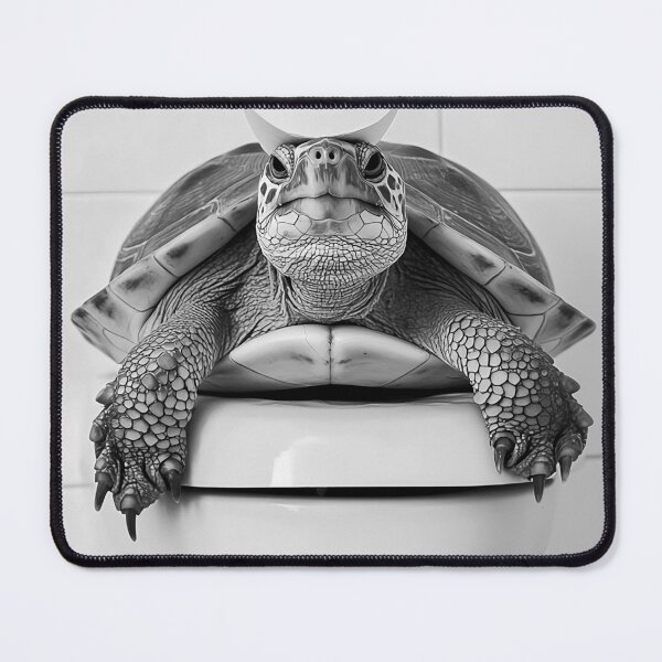Item preview, Turtle in Bathroom with Toilet Paper on Head designed and sold by CheekyAnimalz.