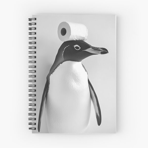 Item preview, Penguin in Bathroom with Toilet Paper on Head designed and sold by CheekyAnimalz.