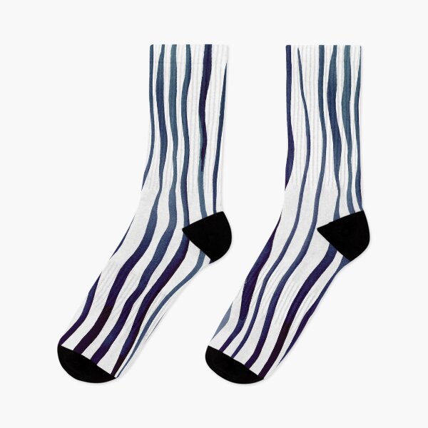 Item preview, Vertical watercolor lines - indigo designed and sold by wackapacka.