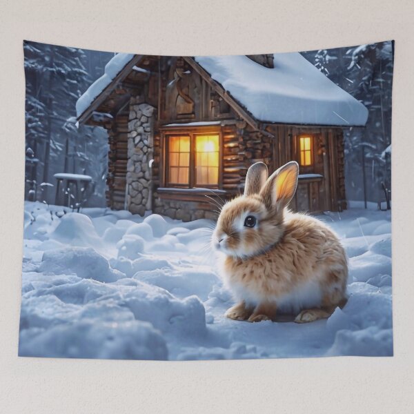 Item preview, Baby Rabbit on the Snow designed and sold by M-Y-A-R-T-.