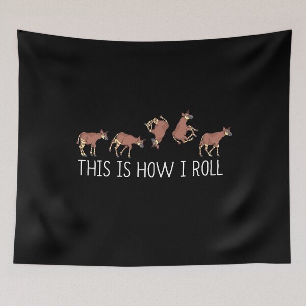 Item preview, Okapi Lover Kids How I Roll Funny African Animal Okapi designed and sold by DSWShirts.