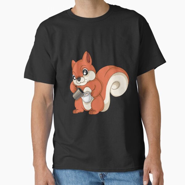 Artikel-Vorschau von Eichhörnchen gießt Latte Art Kaffeeliebhaber Barista, designt und verkauft von DSWShirts.