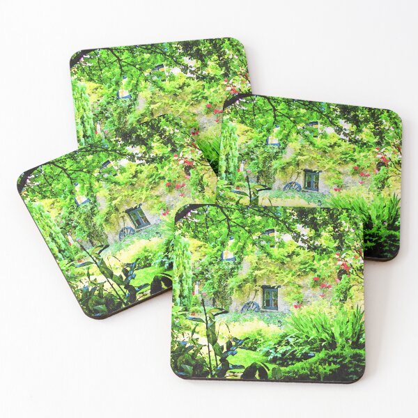 Item preview, Serene garden landscape in Cotswolds England captured as a watercolor illustration designed and sold by GestaltImagery.