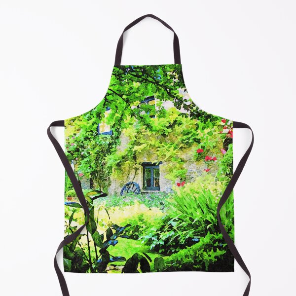 Item preview, Serene garden landscape in Cotswolds England captured as a watercolor illustration designed and sold by GestaltImagery.