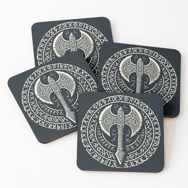 Item preview, Viking Axe & Nordic Runes – Warrior Symbol designed and sold by RavenRunes.