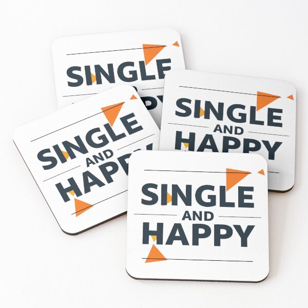 Item preview, Single and Happy - Bold Masculine Typography Design designed and sold by DscapeDesigns.