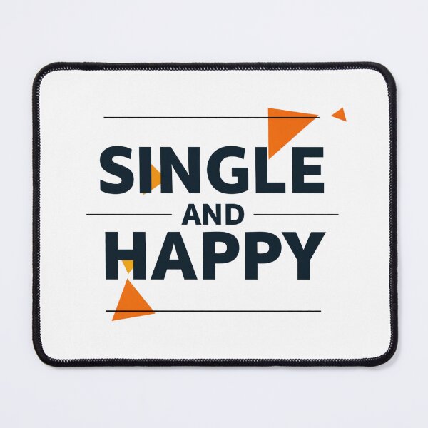 Item preview, Single and Happy - Bold Masculine Typography Design designed and sold by DscapeDesigns.