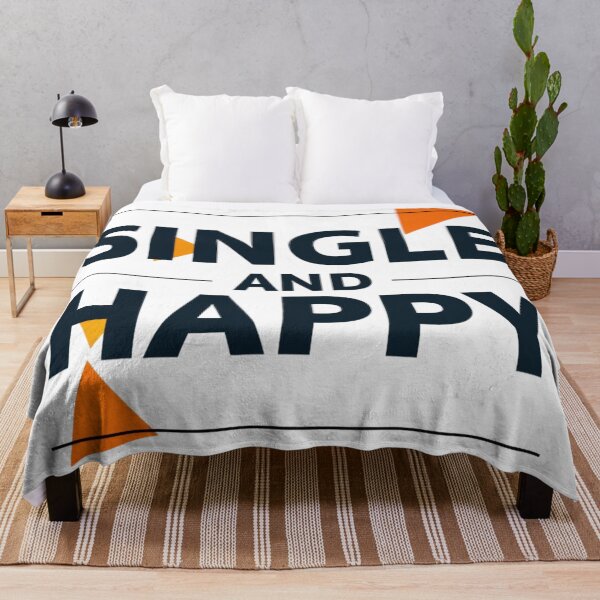 Item preview, Single and Happy - Bold Masculine Typography Design designed and sold by DscapeDesigns.