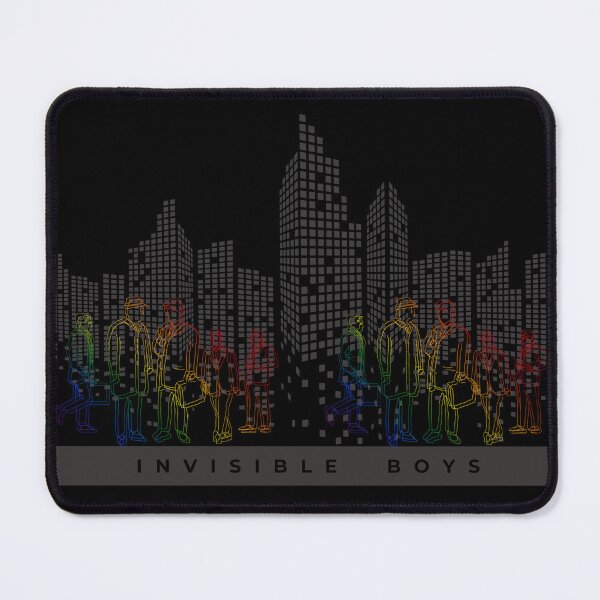Item preview, Invisible Boys Pride Graphic, Classic pride flag graphic, sky scraper dissolving with boy pride fading graphic, pride graphic, city life,  designed and sold by PrideBeProud.