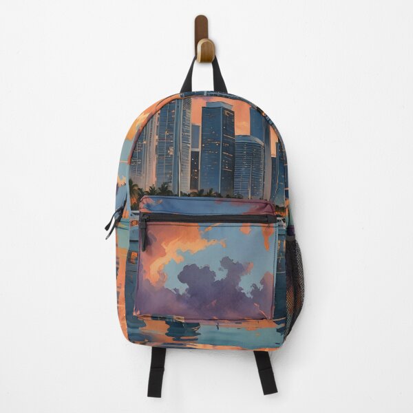 Item preview, Miami, Florida: Sunset Skyline Reflections on Biscayne Bay designed and sold by LSVart.