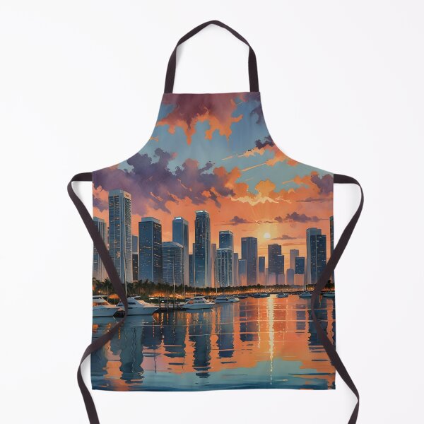 Item preview, Miami, Florida: Sunset Skyline Reflections on Biscayne Bay designed and sold by LSVart.