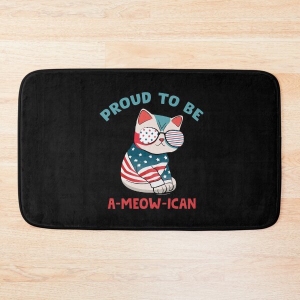 Item preview, Proud A-Meow-Ican Cute American Flag Cat Kitten Art designed and sold by Dressed For  Duty.