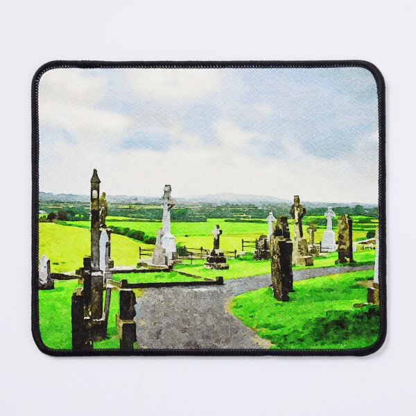 Item preview, Watercolor depiction of the historic Rock of Cashel cemetery in  Ireland designed and sold by GestaltImagery.