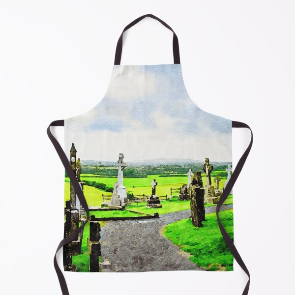 Item preview, Watercolor depiction of the historic Rock of Cashel cemetery in Ireland designed and sold by GestaltImagery.