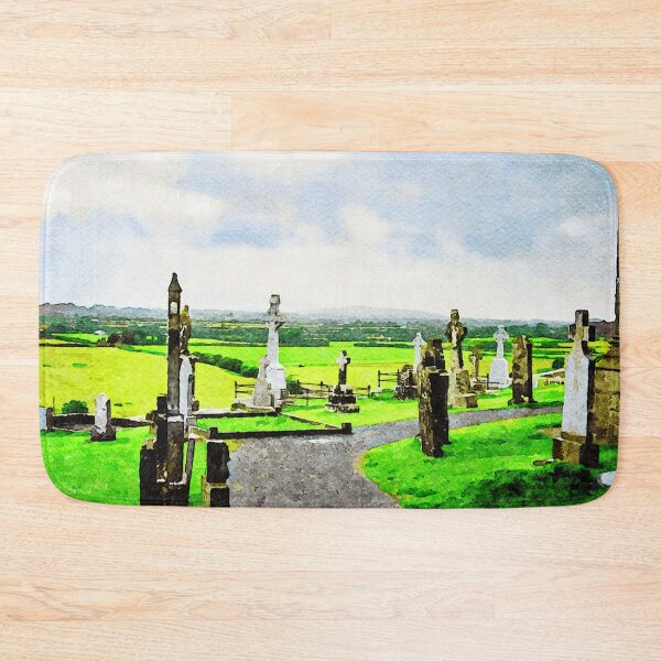 Item preview, Watercolor depiction of the historic Rock of Cashel cemetery in  Ireland designed and sold by GestaltImagery.