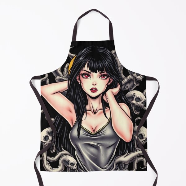 Item preview, Cute Gothic Goth Vampire Horror Girl Tattoo style illustration with demons designed and sold by Vintage Designs +.