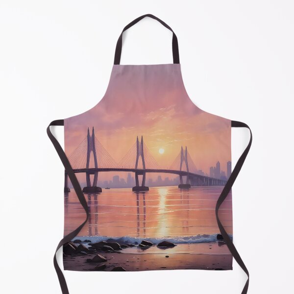 Item preview, Mumbai, India: Bandra-Worli Sea Link at Sunset designed and sold by LSVart.