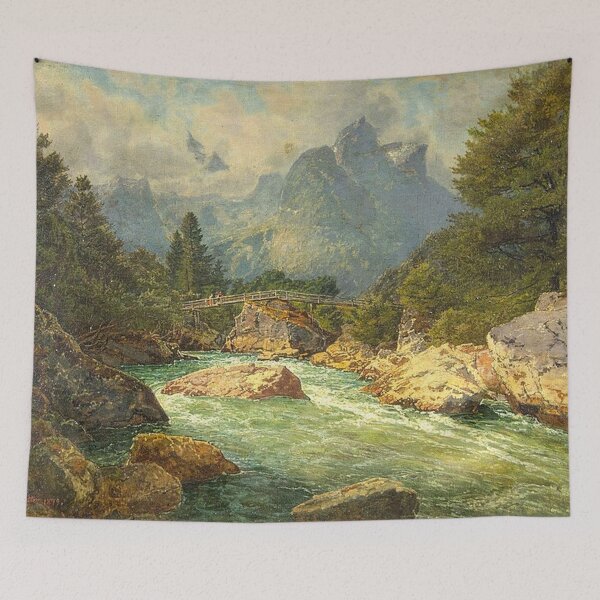 Item preview, Mountain River Landscape designed and sold by tomorrowsart.