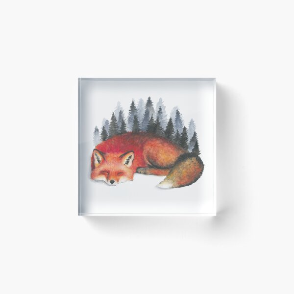 Aperçu de l'œuvre Renard endormi créée et vendue par colorsofthewild.