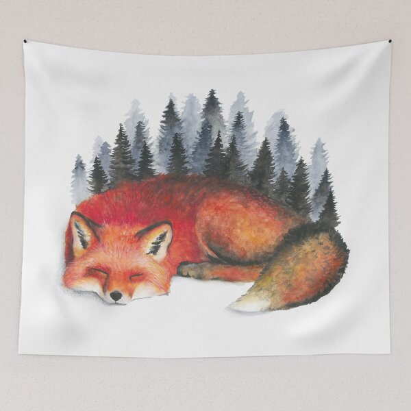 Artikelvorschau, Sleeping Fox entworfen und verkauft von colorsofthewild.