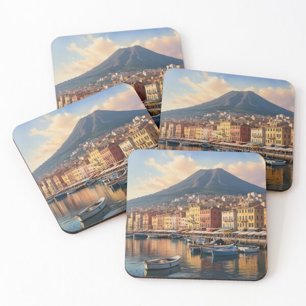 Item preview, Naples, Italy: Historic Waterfront with Vesuvius in the Background designed and sold by LSVart.