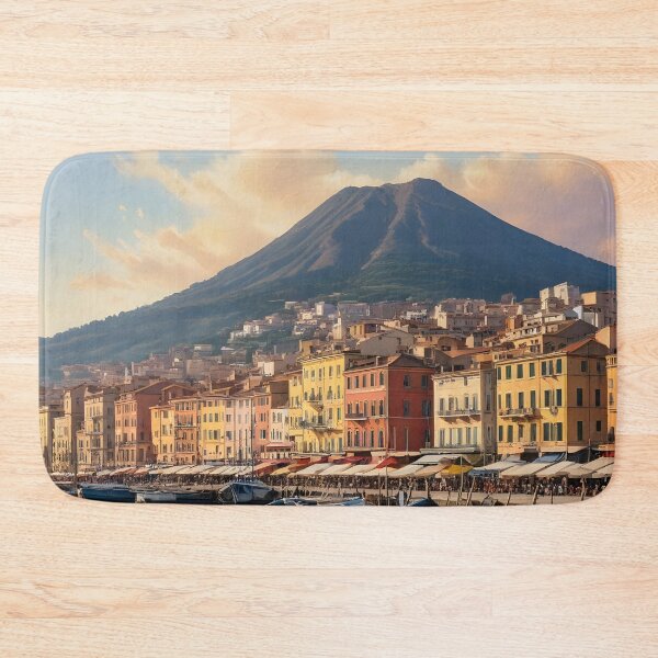 Item preview, Naples, Italy: Historic Waterfront with Vesuvius in the Background designed and sold by LSVart.