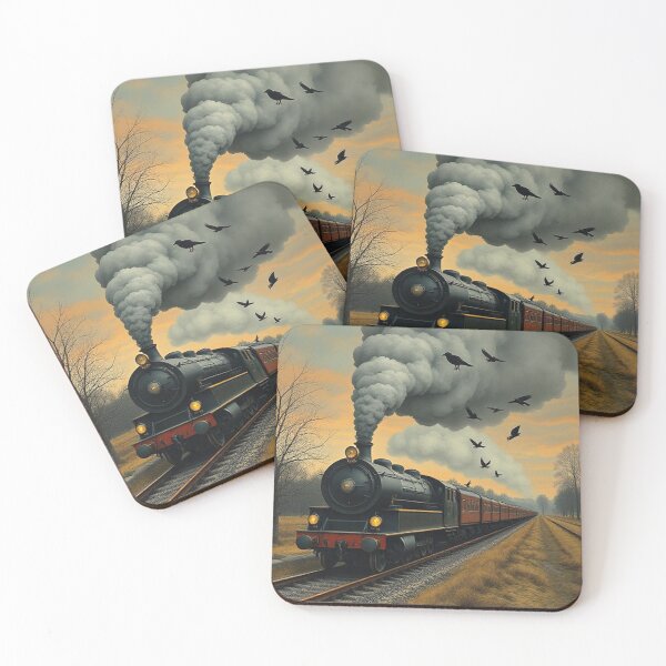 Item preview, Steam train and rooks  designed and sold by Terry Collett.