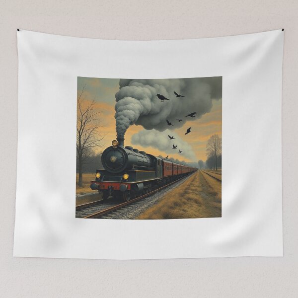Item preview, Steam train and rooks  designed and sold by Terry Collett.