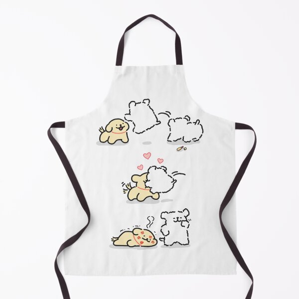 Item preview, Cute Line Puppies Couple - Maltese & Golden Retriever - Very Kissable Lip designed and sold by sleepycharis.