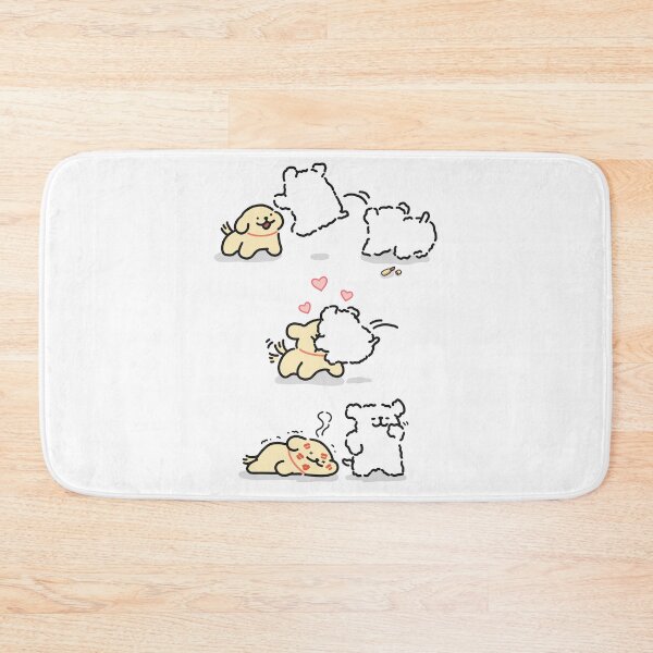 Item preview, Cute Line Puppies Couple - Maltese & Golden Retriever - Very Kissable Lip designed and sold by sleepycharis.