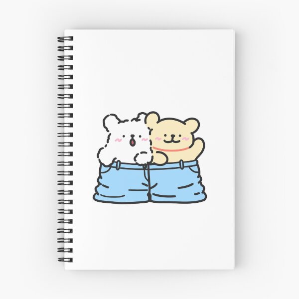 Item preview, Cute Line Puppies Couple - Maltese & Golden Retriever - Wearing Jeans Together designed and sold by sleepycharis.