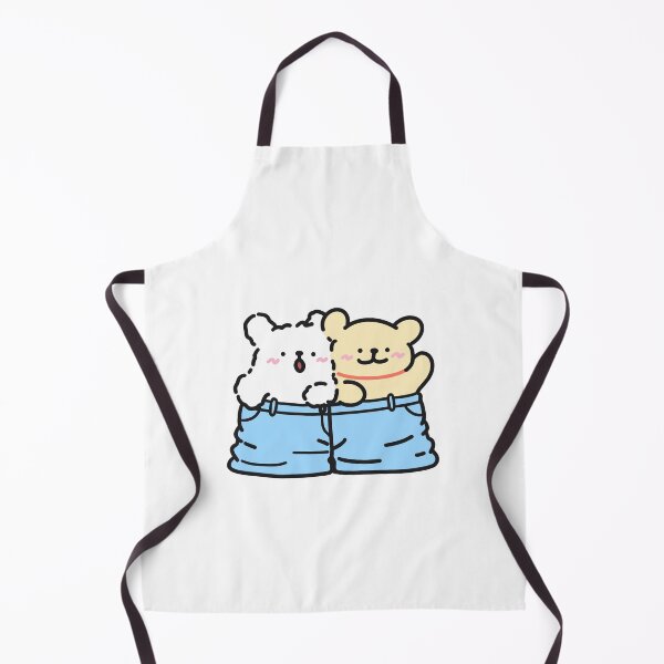 Item preview, Cute Line Puppies Couple - Maltese & Golden Retriever - Wearing Jeans Together designed and sold by sleepycharis.