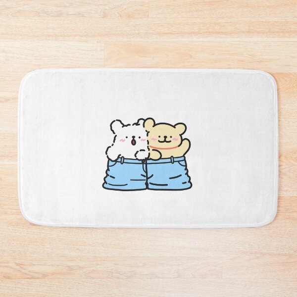 Item preview, Cute Line Puppies Couple - Maltese & Golden Retriever - Wearing Jeans Together designed and sold by sleepycharis.