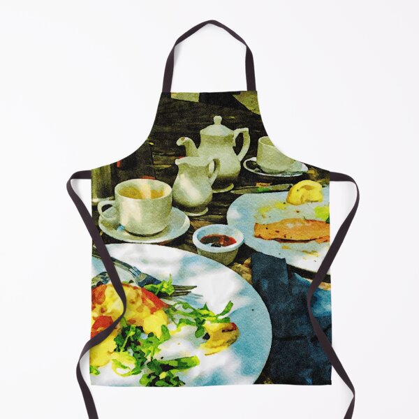 Item preview, Cozy outdoor brunch setting with delicious food spread designed and sold by GestaltImagery.