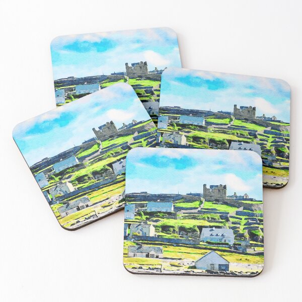 Item preview, Scenic watercolor of Inishmore landscapes in the Aran Islands, Ireland designed and sold by GestaltImagery.
