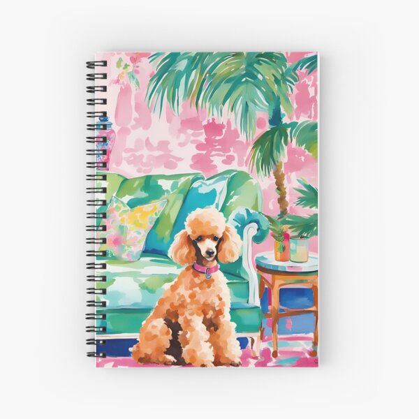 Item preview, Grandmillennial art, Brown Poodle in preppy interior designed and sold by SophieClimaArt.