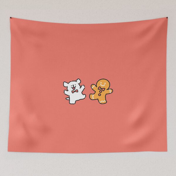 Item preview, Cute Line Puppies Couple - Maltese & Golden Retriever - Gingerbread man designed and sold by sleepycharis.