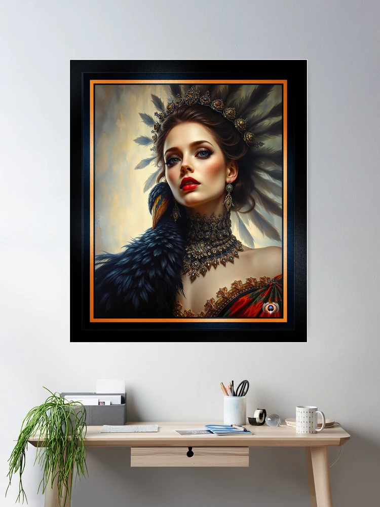 A Mesmerizing Timeless Portrait Of The Graceful Elysia Ravenscroft AI Concept Art by Xzendor7 2 A Mesmerizing Timeless Portrait Of The Graceful Elysia Ravenscroft Striking AI Concept Art by Xzendor7 Room Decor Poster Art Print