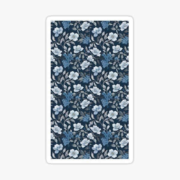 Item preview, Blue and Black Floral (2) designed and sold by elizabethdancer.
