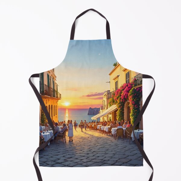 Item preview, Piazzetta in Capri: Sunset Elegance designed and sold by LSVart.