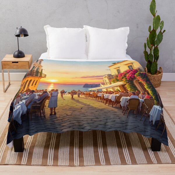 Item preview, Piazzetta in Capri: Sunset Elegance designed and sold by LSVart.